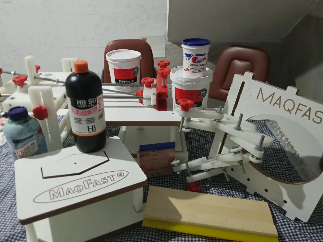 Máquina Silkscreen. Copos, Camisetas, Bonés, Balões