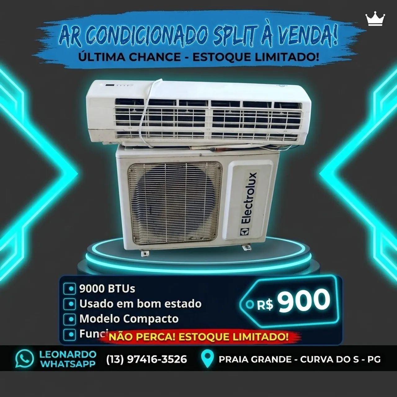 Ar condicionado 9 mim btus 