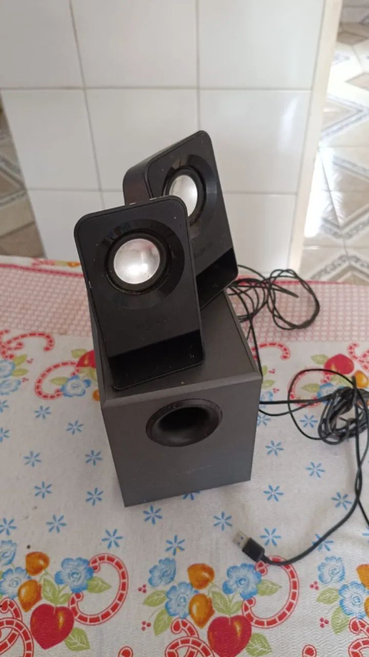 Caixa de Som Logitech Z313 2.1 com Subwoofer - Funcionando Perfeitamente - Foto 3