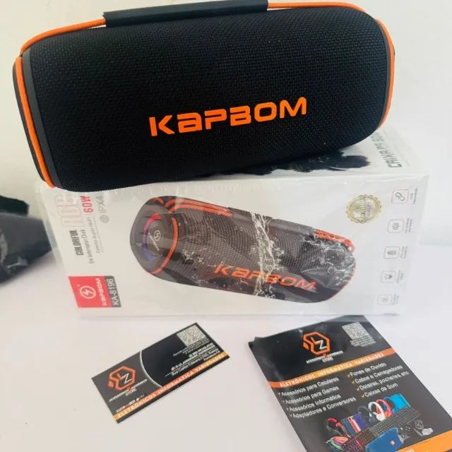 Caixa de som Bluetooth Kapbom KA-8196 - potência de 60W - Foto 2