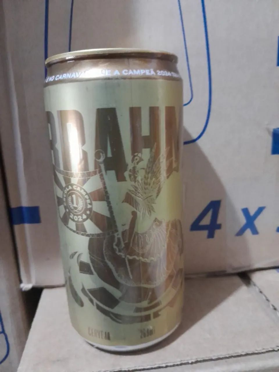 Lata Dourada da Brahma Campeã Carnaval Samba 2024 Lacrada 269ml