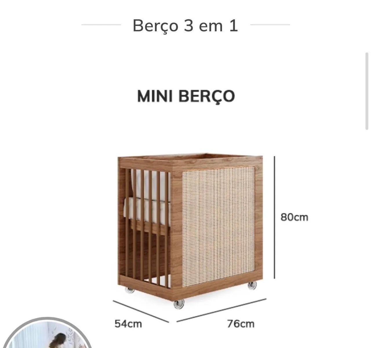 Berço evolutivo 3 em 1 com colchões e protetor! - Foto 2