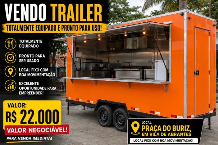 Vendo trailer totalmente equipado