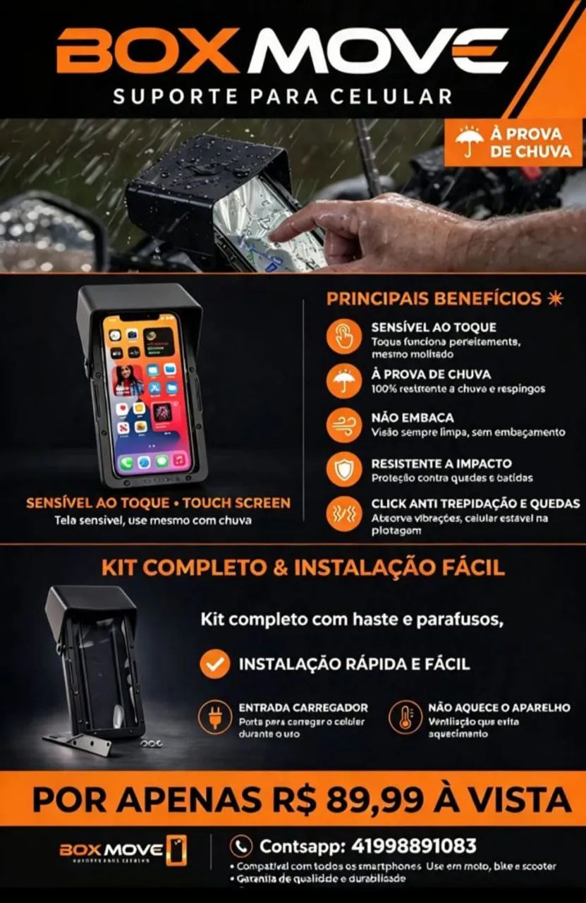 Suporte de celular a prova d'água boxmove - Foto 4