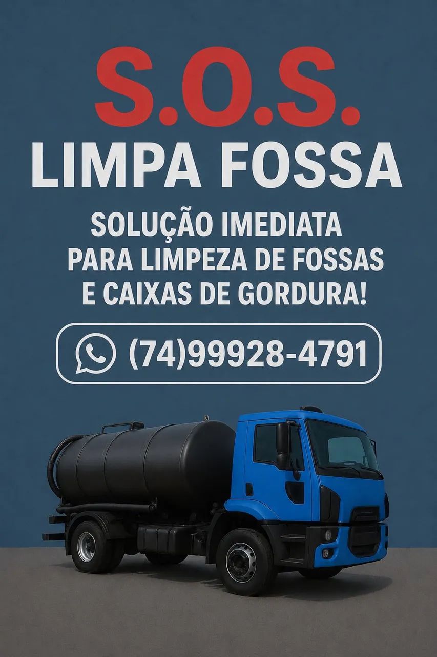 Serviço limpeza de fossa 