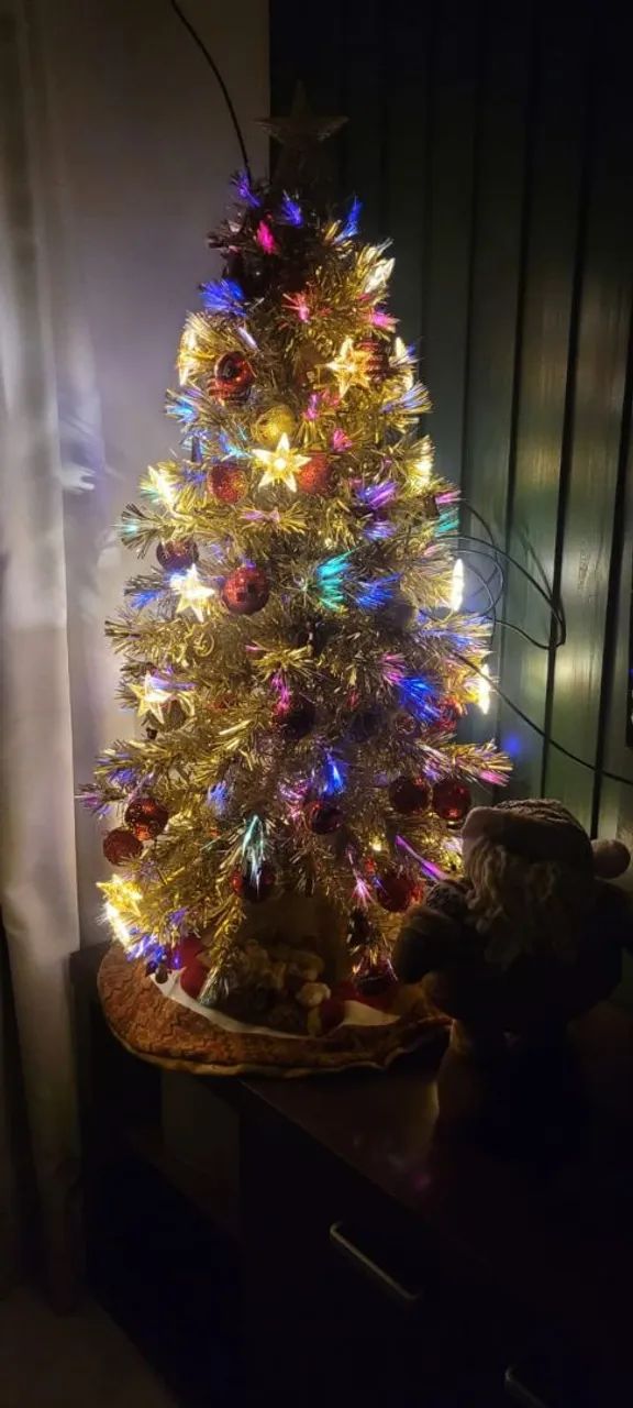 Árvore de Natal Dourada Completa - Foto 4