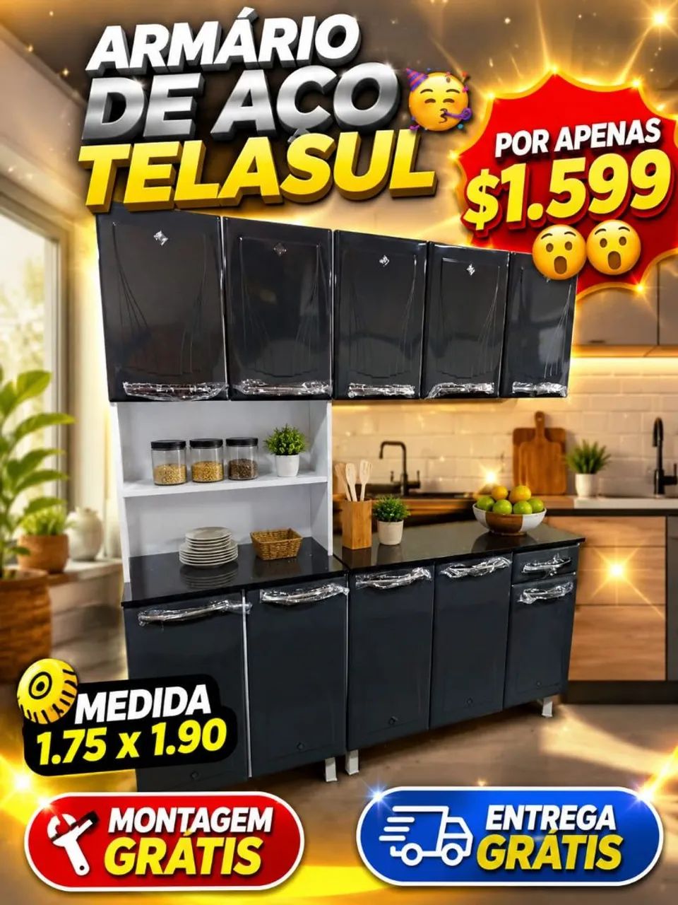 Cozinha completa em aço - Foto 2