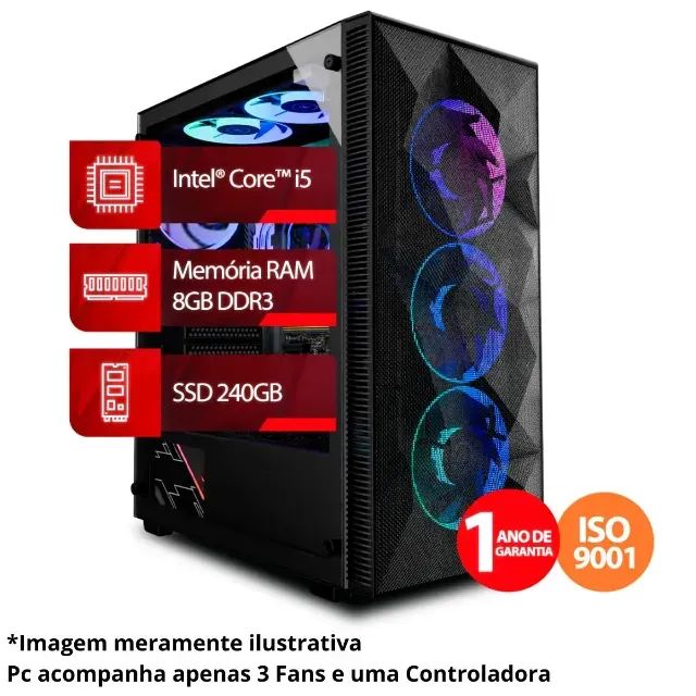PC Gamer Intel® Core? I5 de 4ª Geração, RAM de 8GB, SSD de 240GB, Linux | - FRETE GRÁTIS