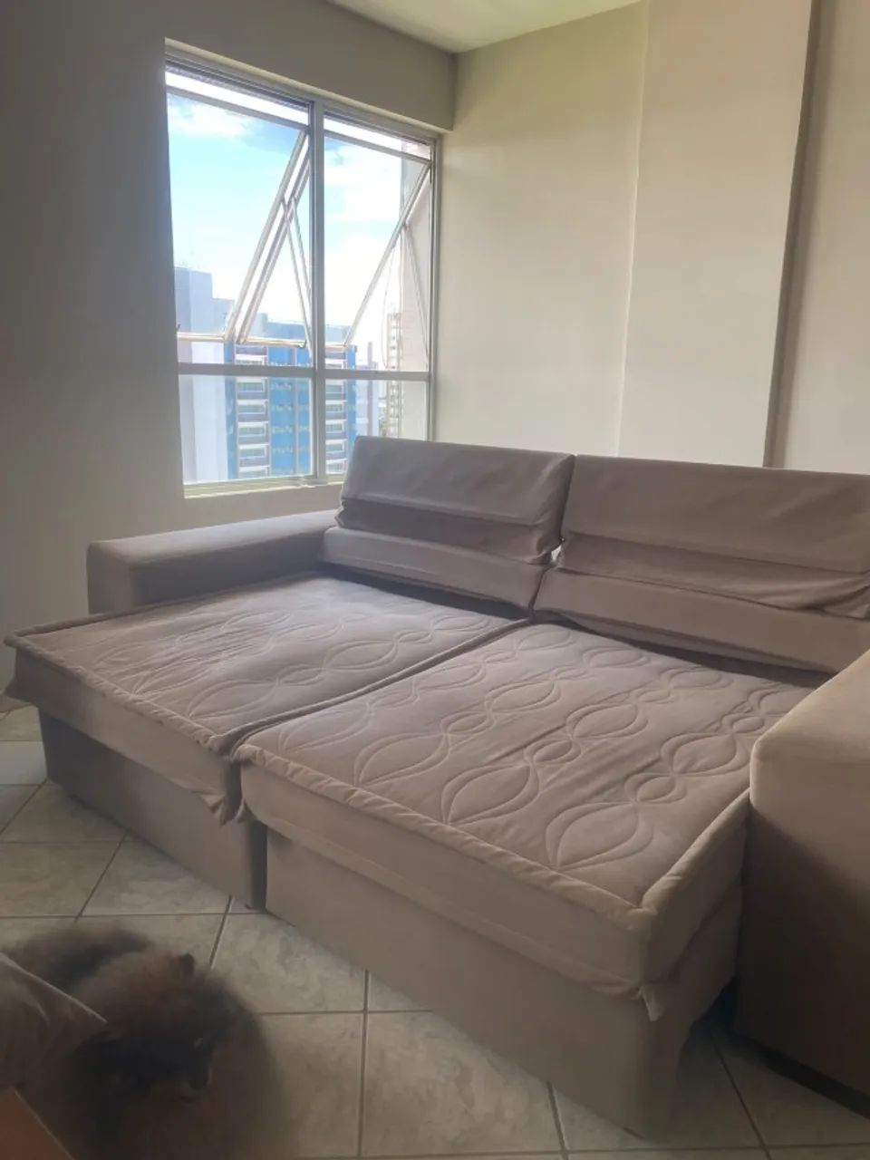 Sofá Retrátil e Reclinável 2,35m Molas Ensacadas - Foto 5