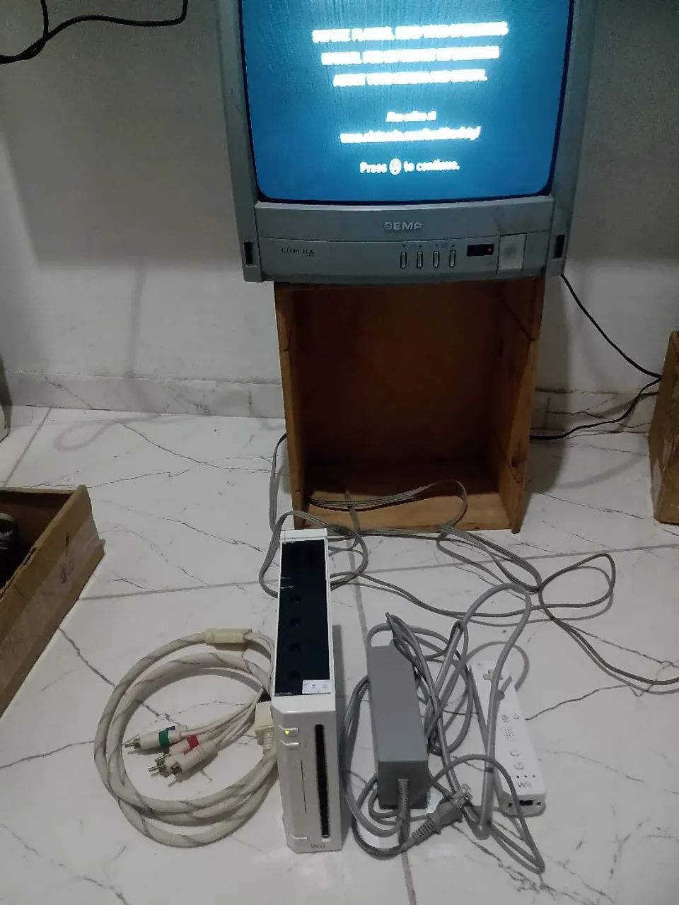 Nintendo Wii com defeito 