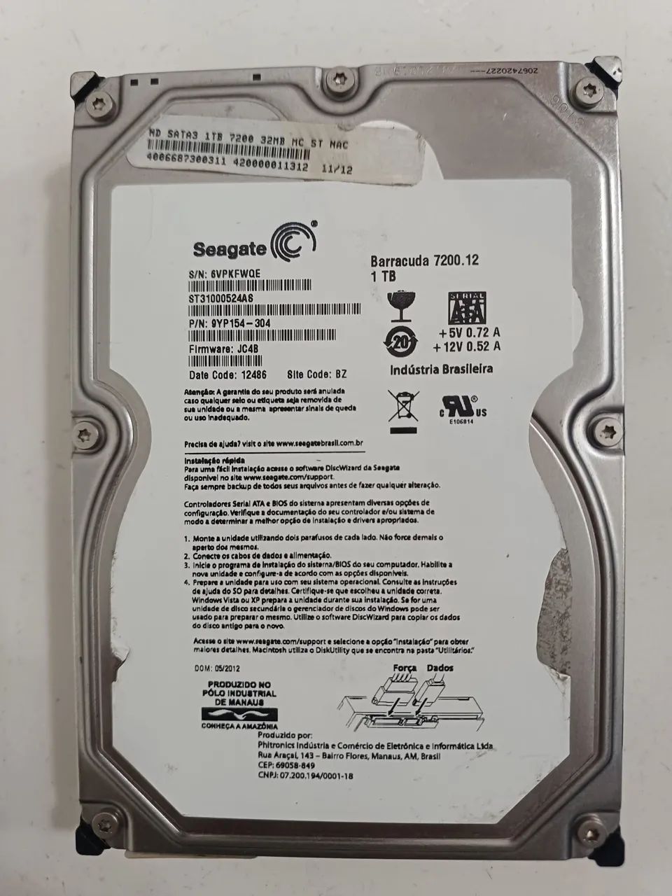 Hd seagate 1TB Barracuda cftv dvr nvr cpu  - Foto 2
