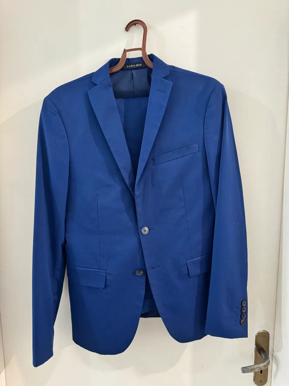 Terno Conjunto Zara Man Azul Slim