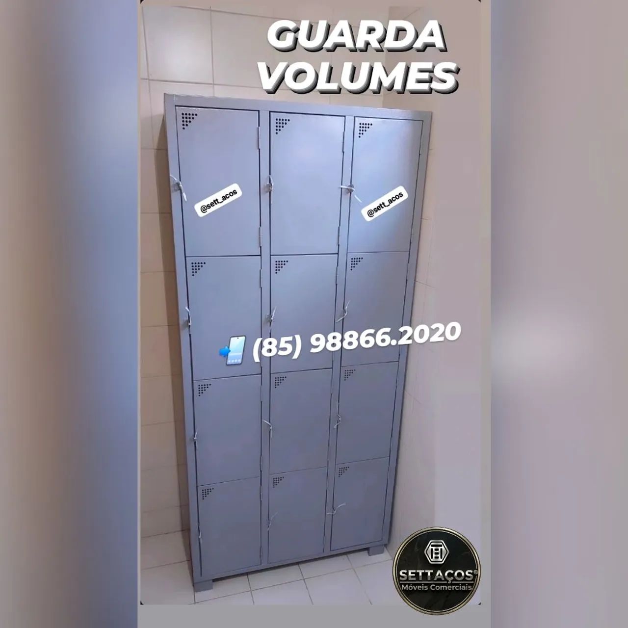 GUARDA VOLUMES COM PORTAS INDIVIDUAIS 