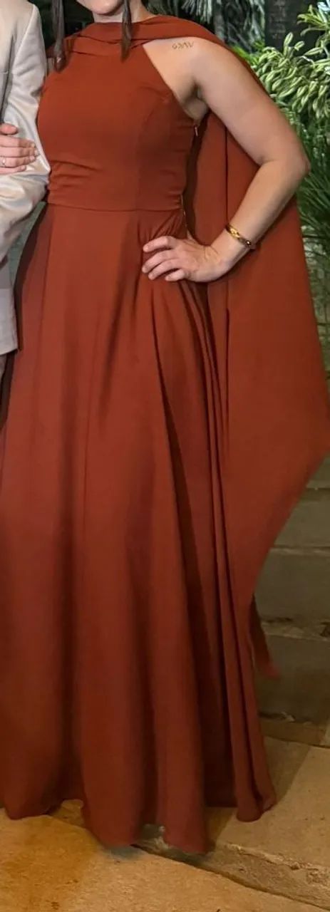 Vestido Longo Terracota - tamanho M - Foto 2