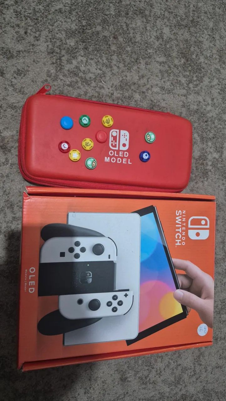 NINTENDO SWITCH OLED DESBLOQUEADO COM JOGOS