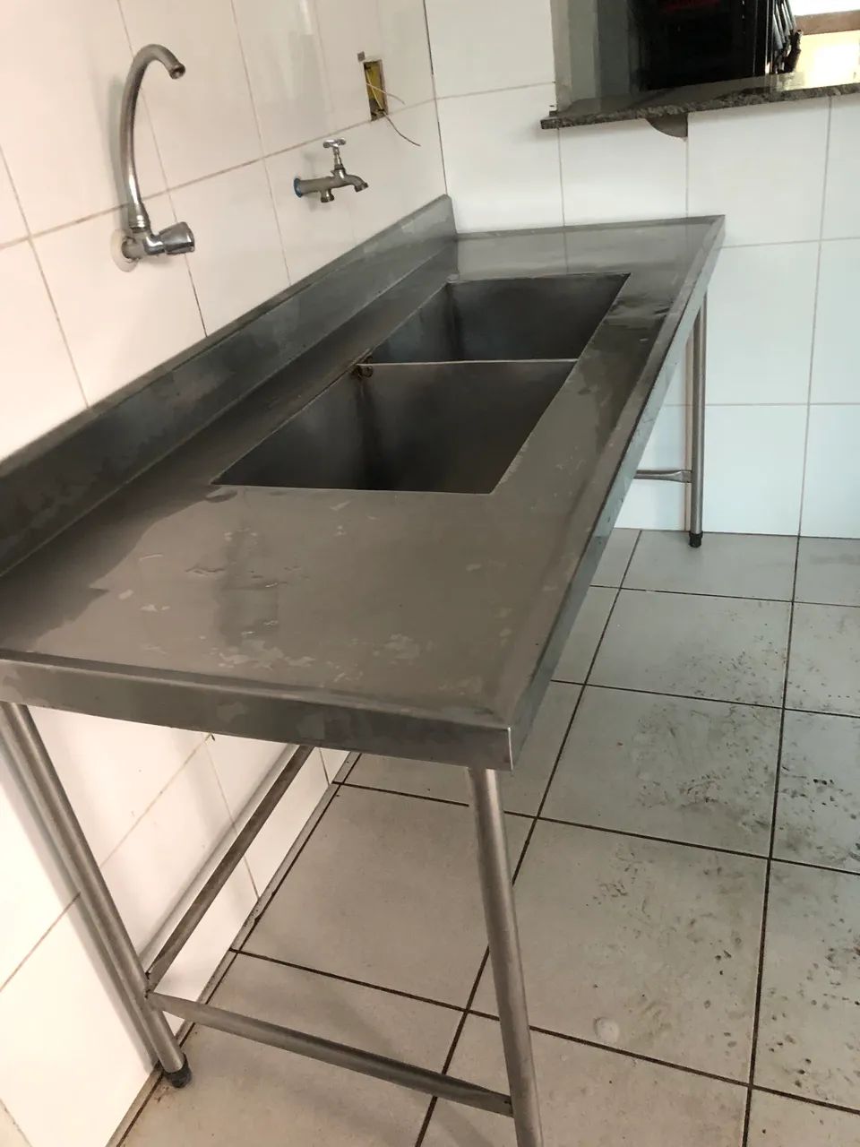 Pia de inox com duas cubas 1,87X70CM - Foto 3