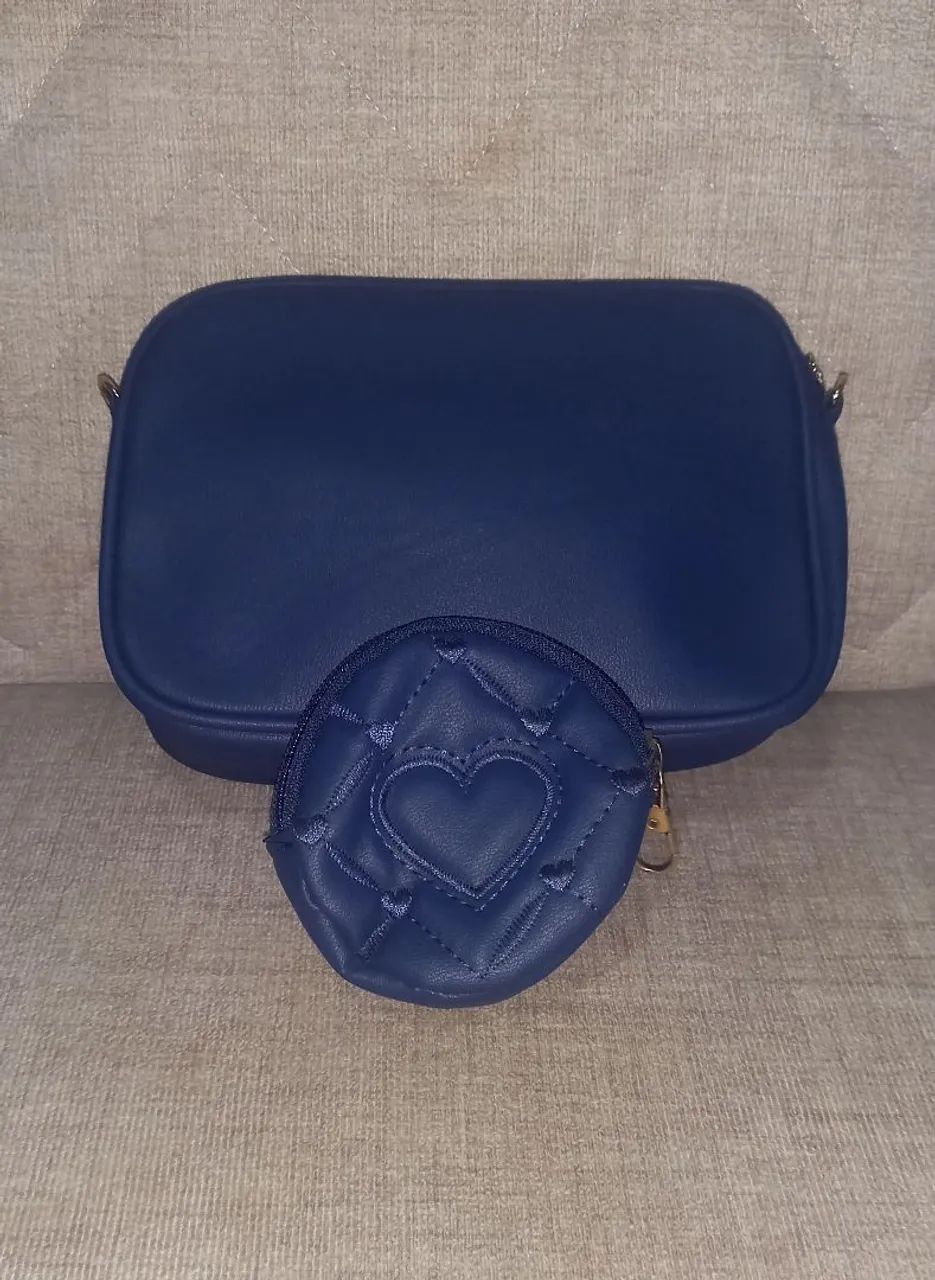 Bolsa Feminina de Ombro Azul - Foto 4