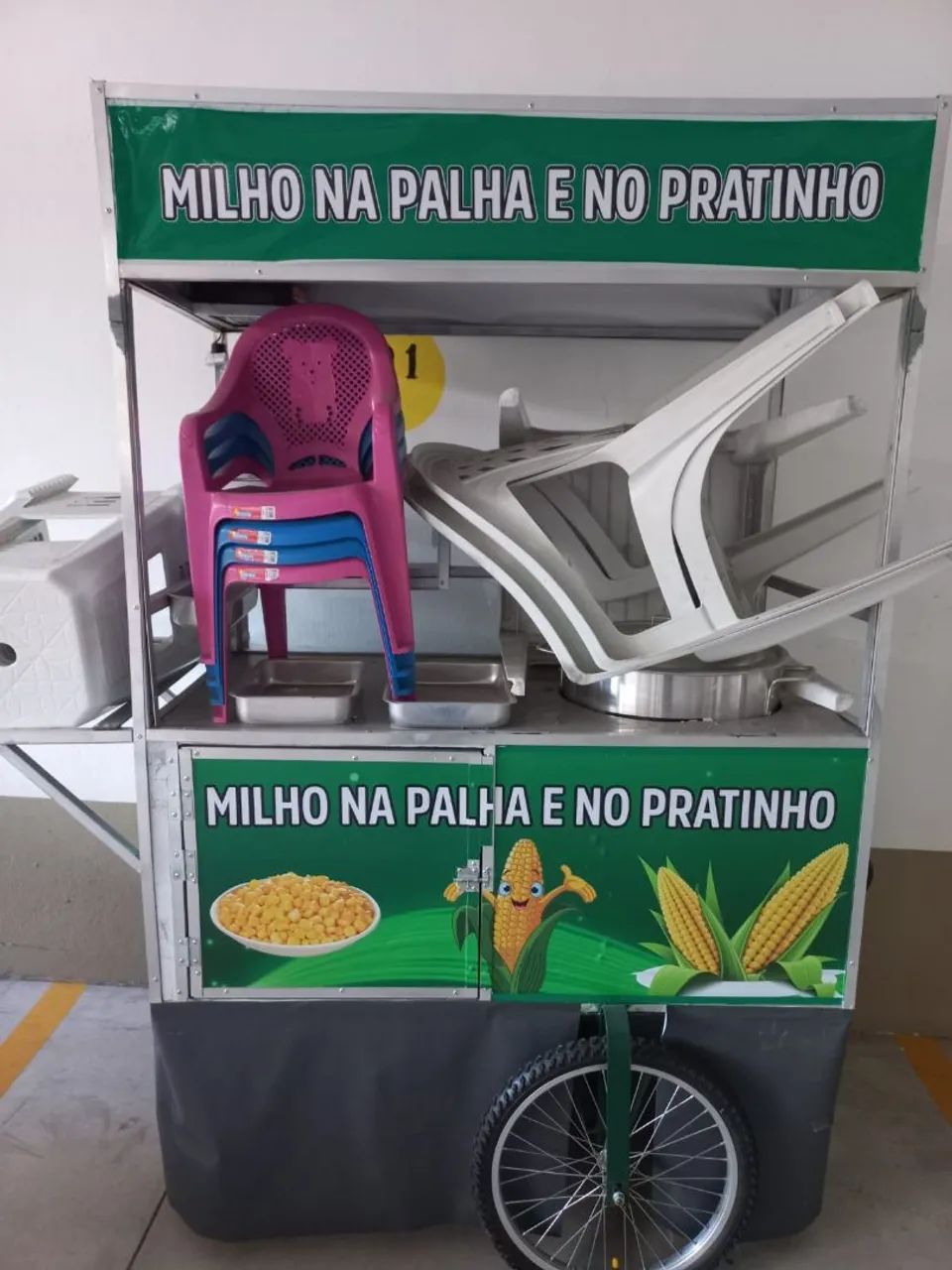 Carrinho de Milho, novo, com todos os acessórios.  Não falta nada.so pegar e trabalhar - Foto 2