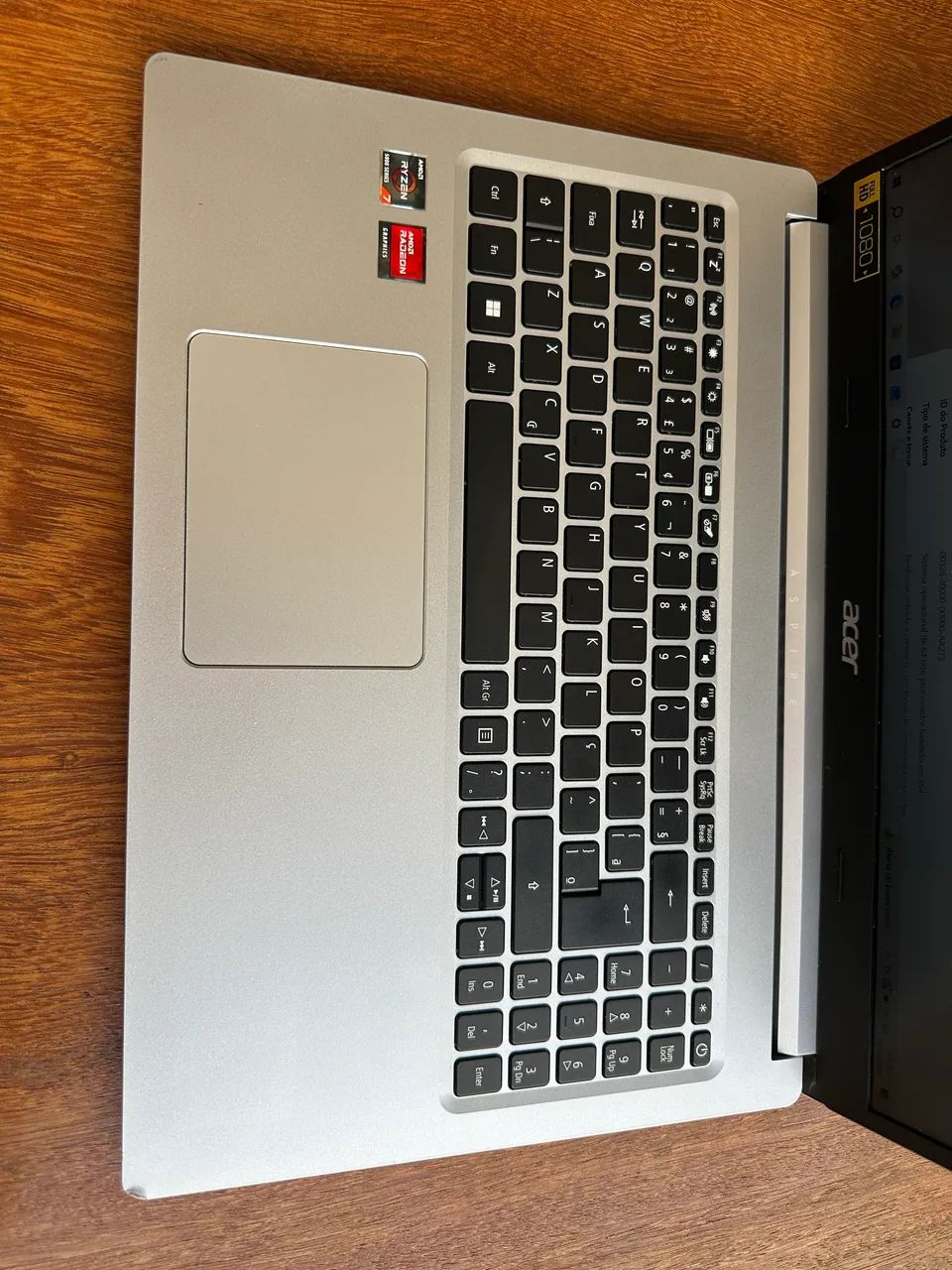 Notebook Ryzen 7 8gb 256Nvme