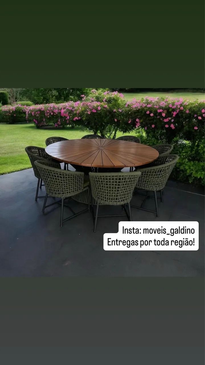 Mesas para área externa 8 lugares  - Foto 4