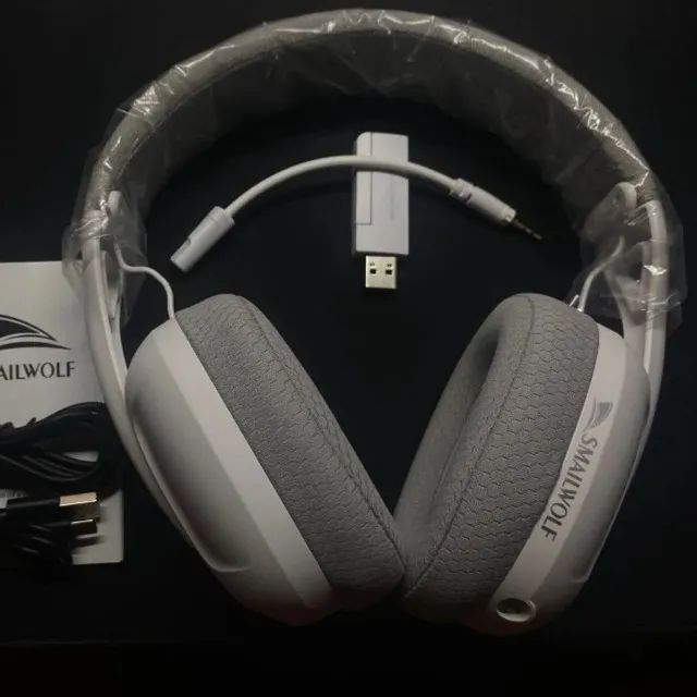 Fone Gamer SmallWolf L80 Headset Tri-Mode Bluetooth, 2.4G sem fio e USB-C com fio 