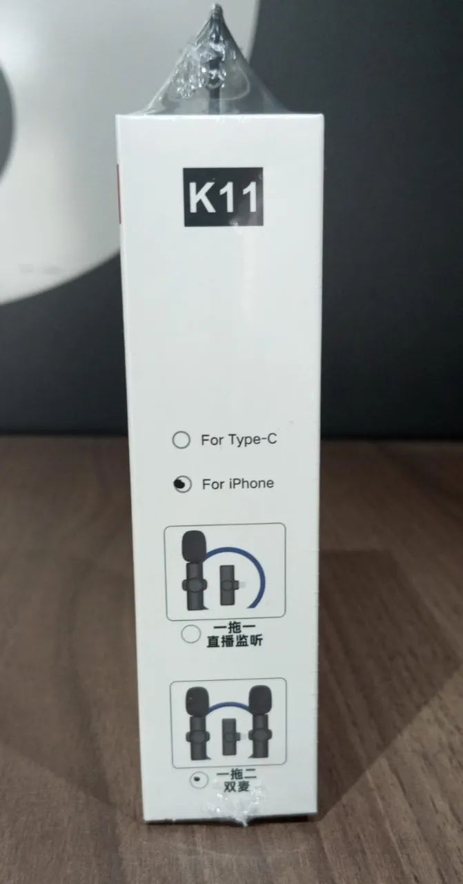 Microfone Lapela Sem Fio K11 Para Iphone Lightning  - Foto 3