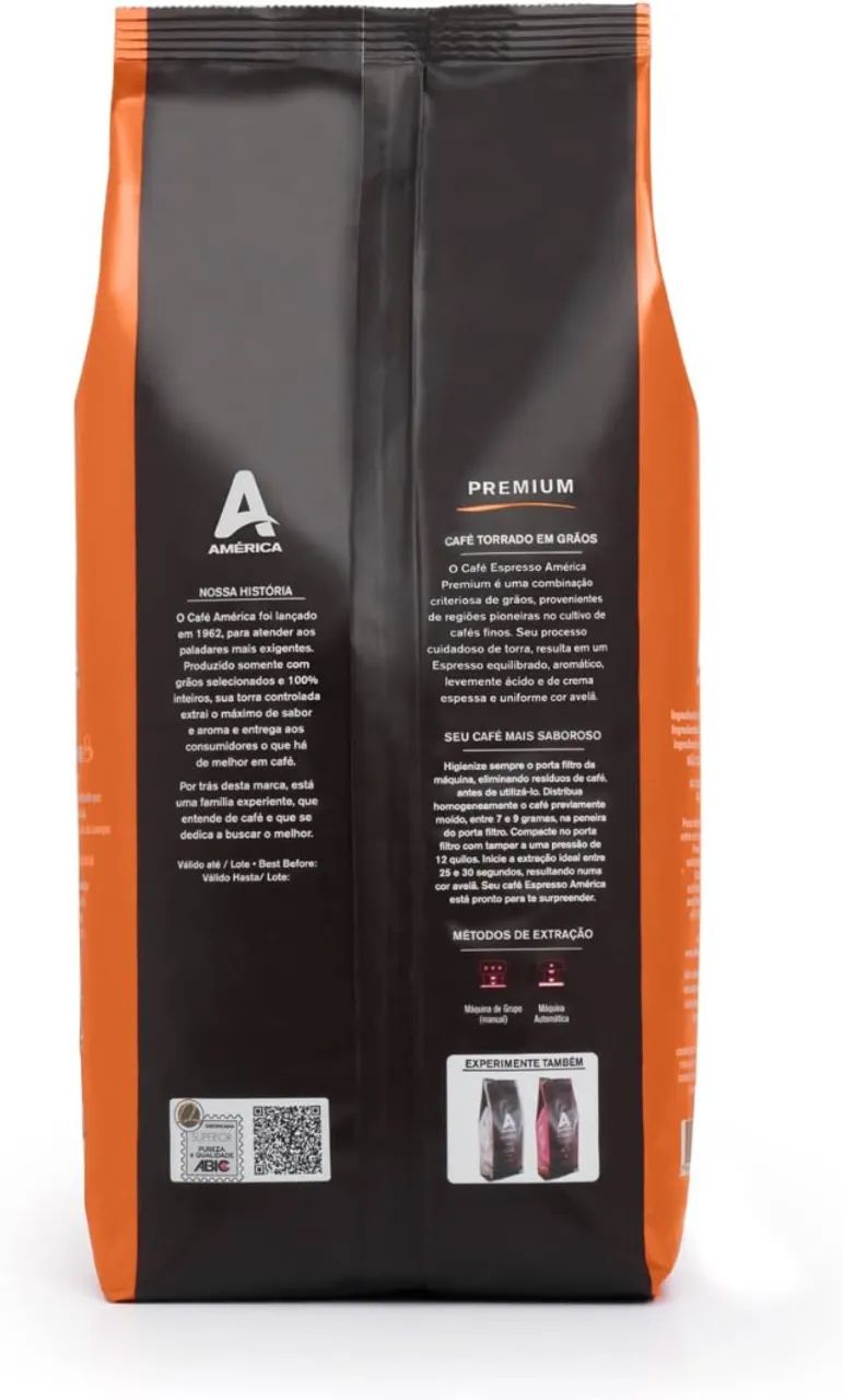  América Café Torrado Em Grãos Premium 1 Kg  - Foto 3