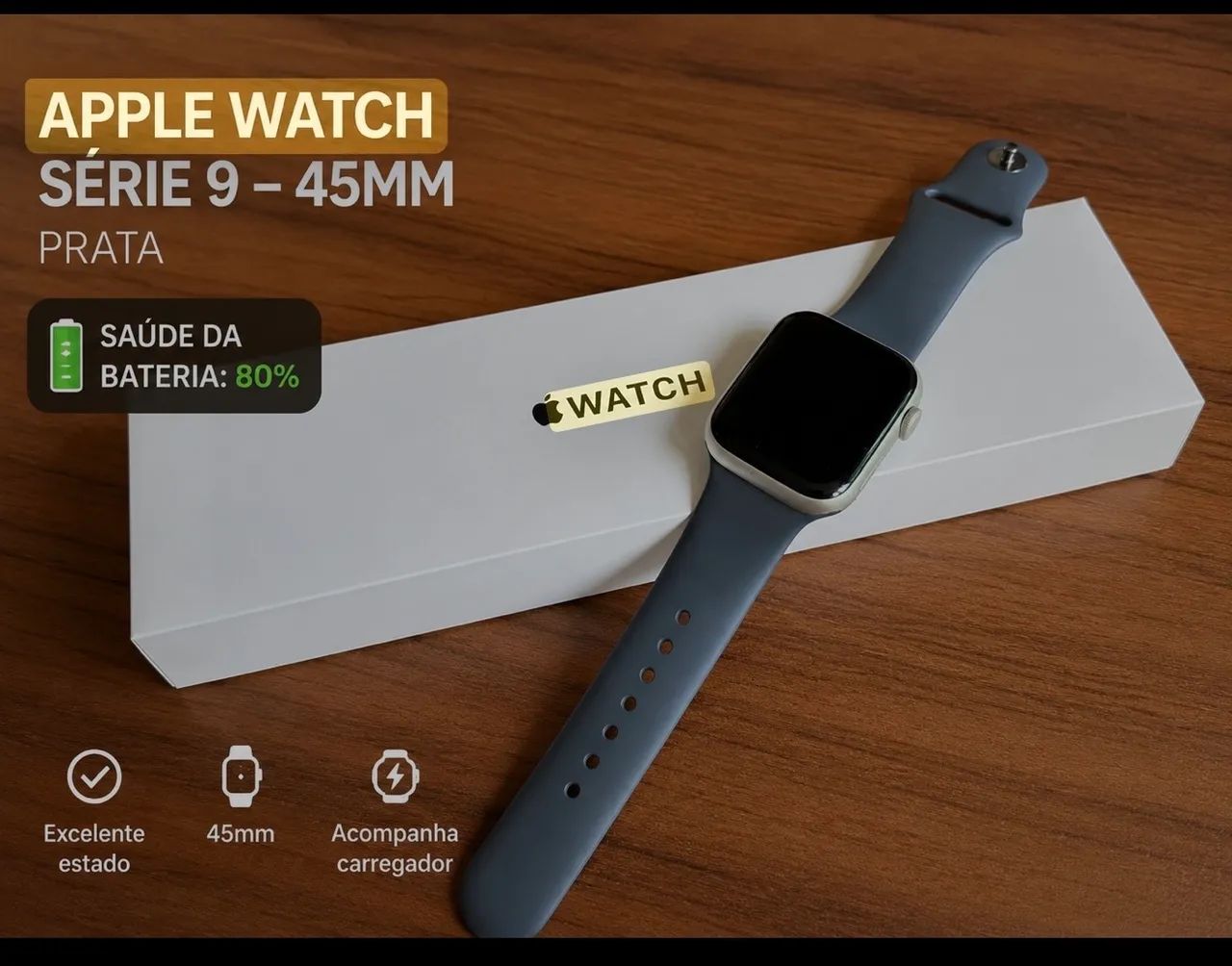  Apple Watch Série 9 - 45mm prata - Foto 4
