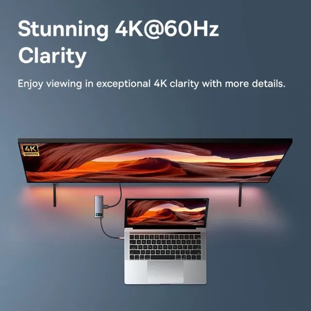 Hub Baseus Usb C 7 em 1 - Foto 2