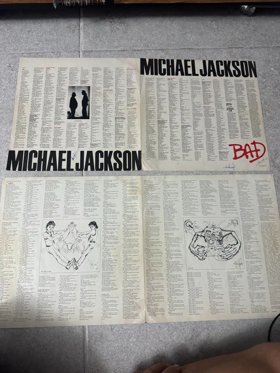 ENCARTES ORIGINAIS BAD E THRILER MICHAEL JACKSON - Foto 2