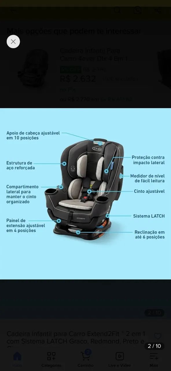 Cadeirinha Infantil GRACO - Foto 4