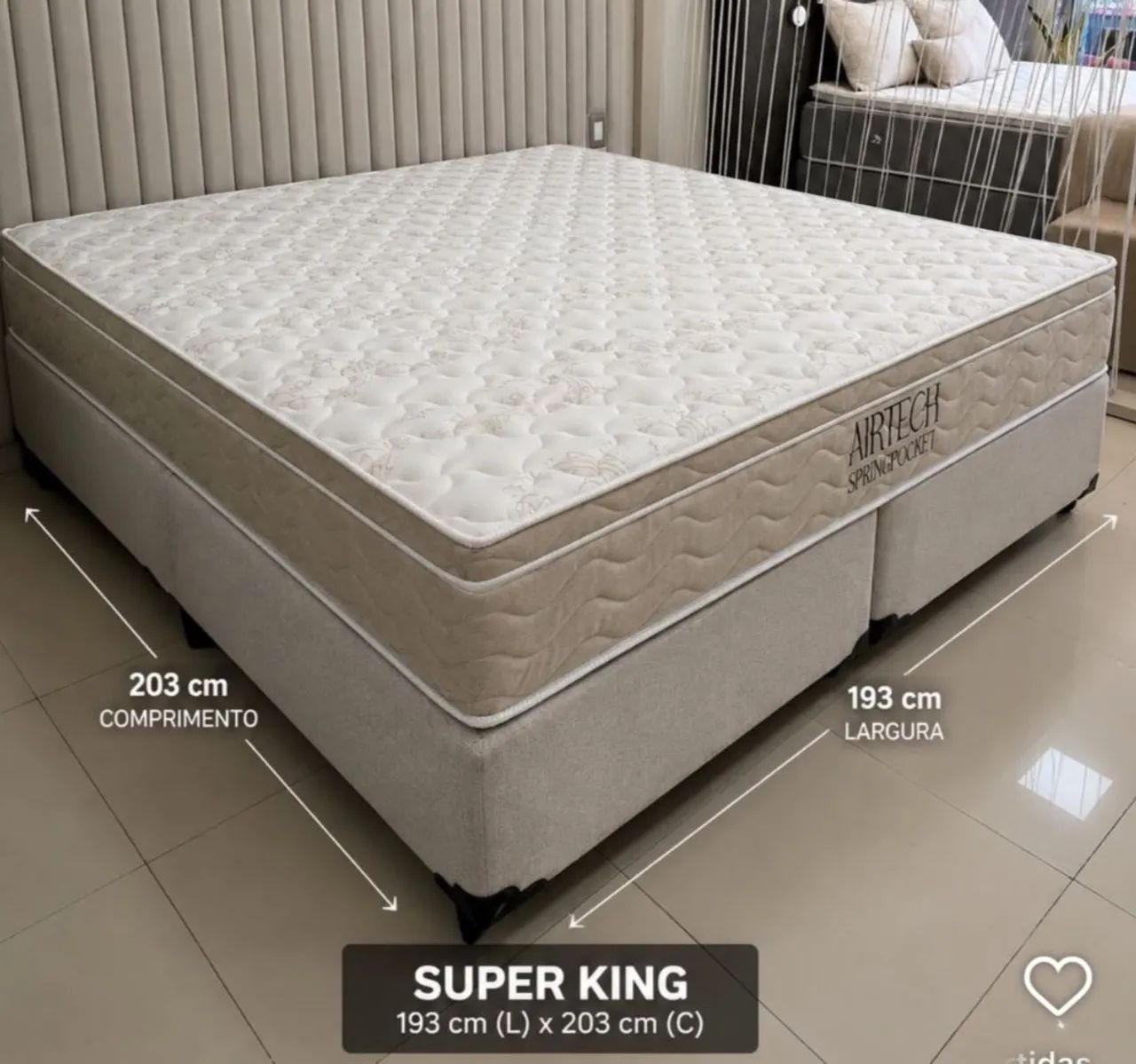 Cama Super King Airtech Molas Ensacadas  - Foto 2