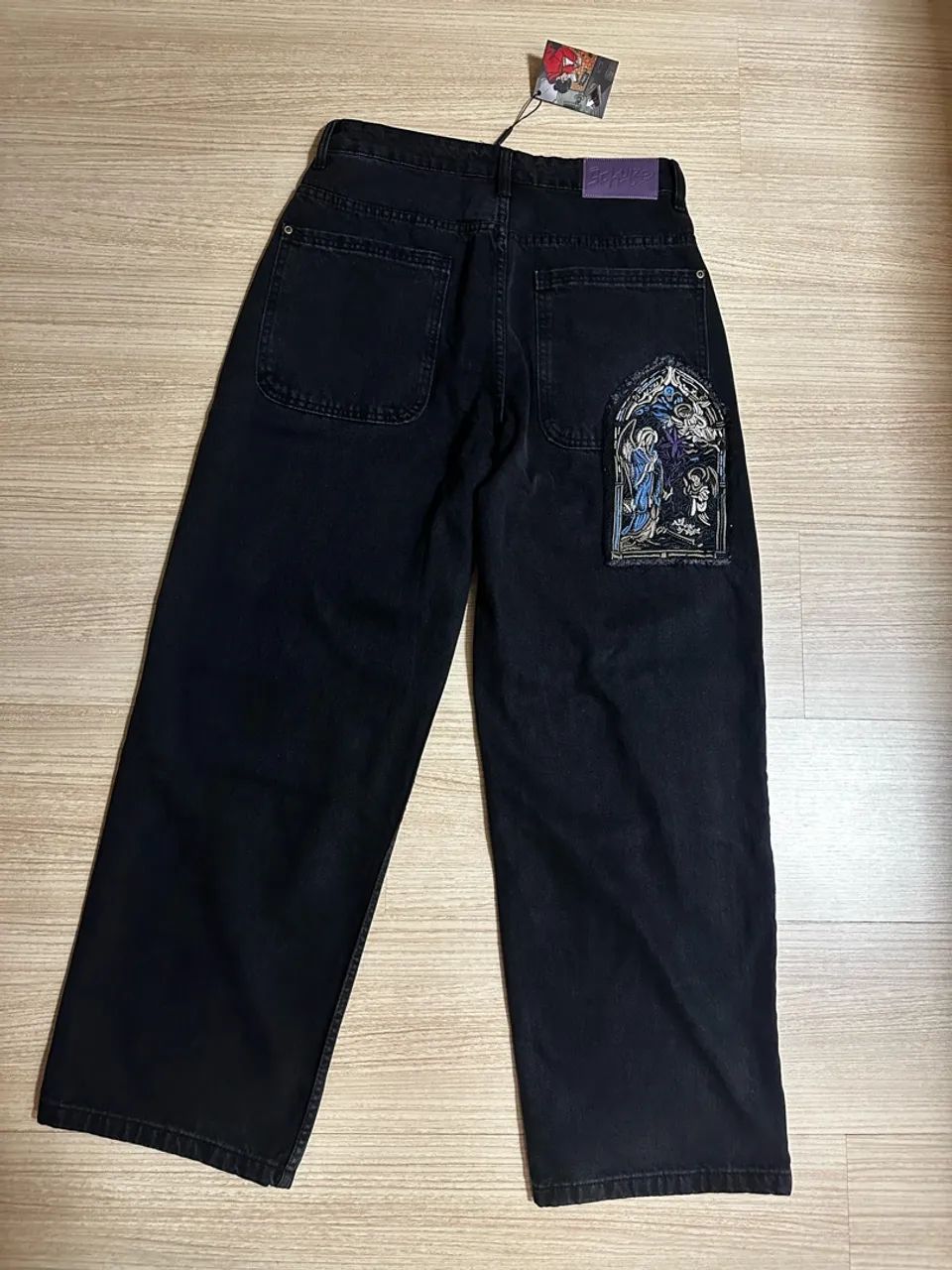 Calça jeans Derschutze bordada - Foto 2