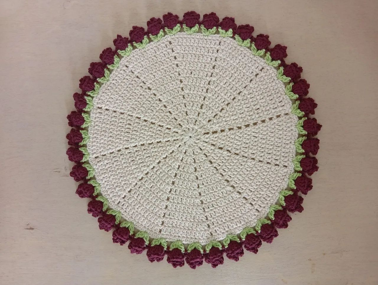 Mesa posta em crochê  - Foto 3