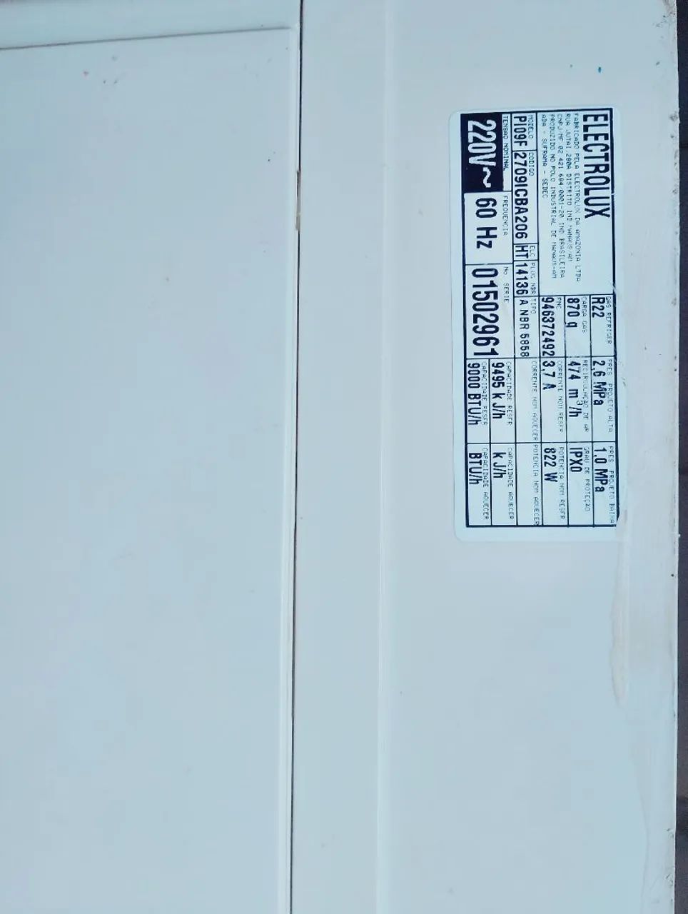 Evaporadora Eletrolux R22 9 mil bthus  - Foto 2