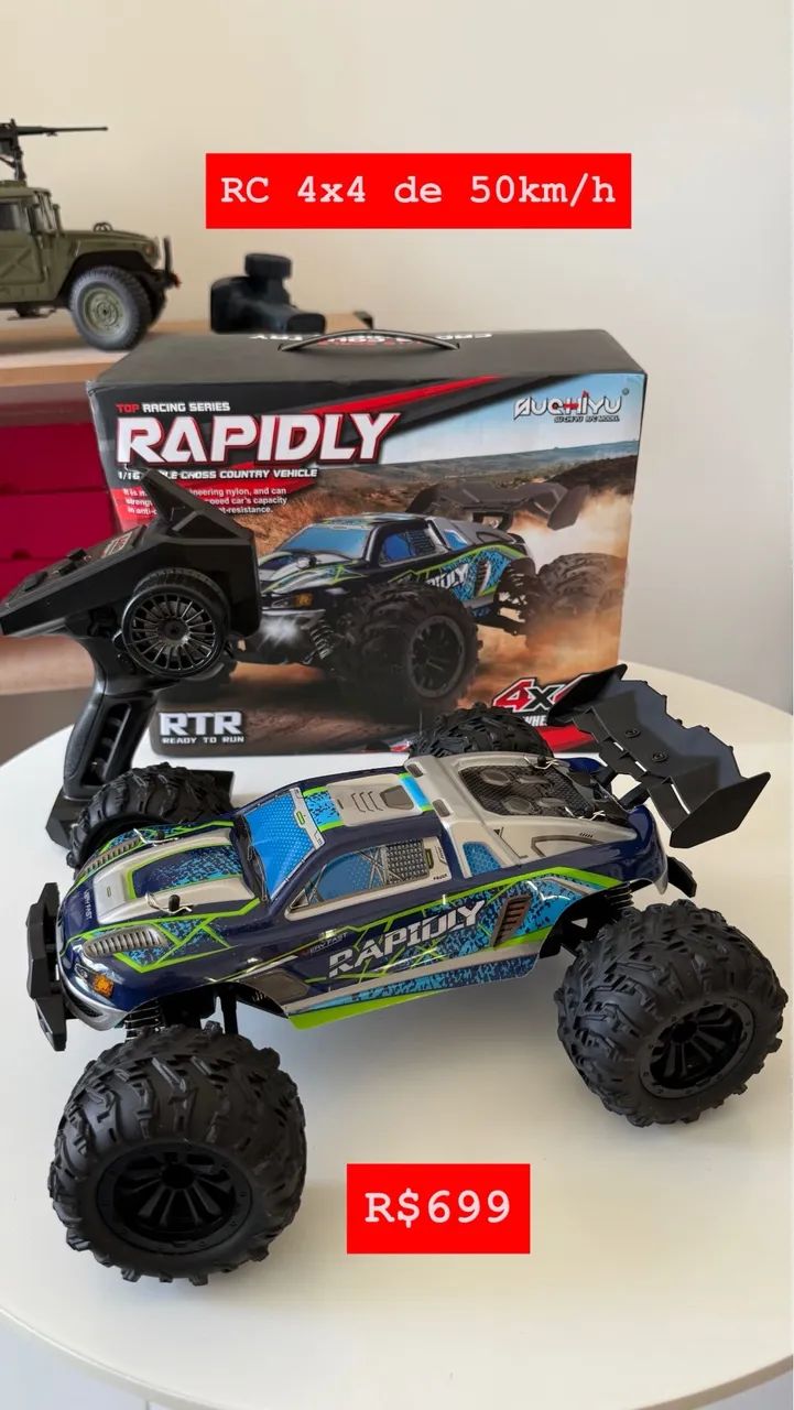 Carros de controle 4x4 50km - Foto 3