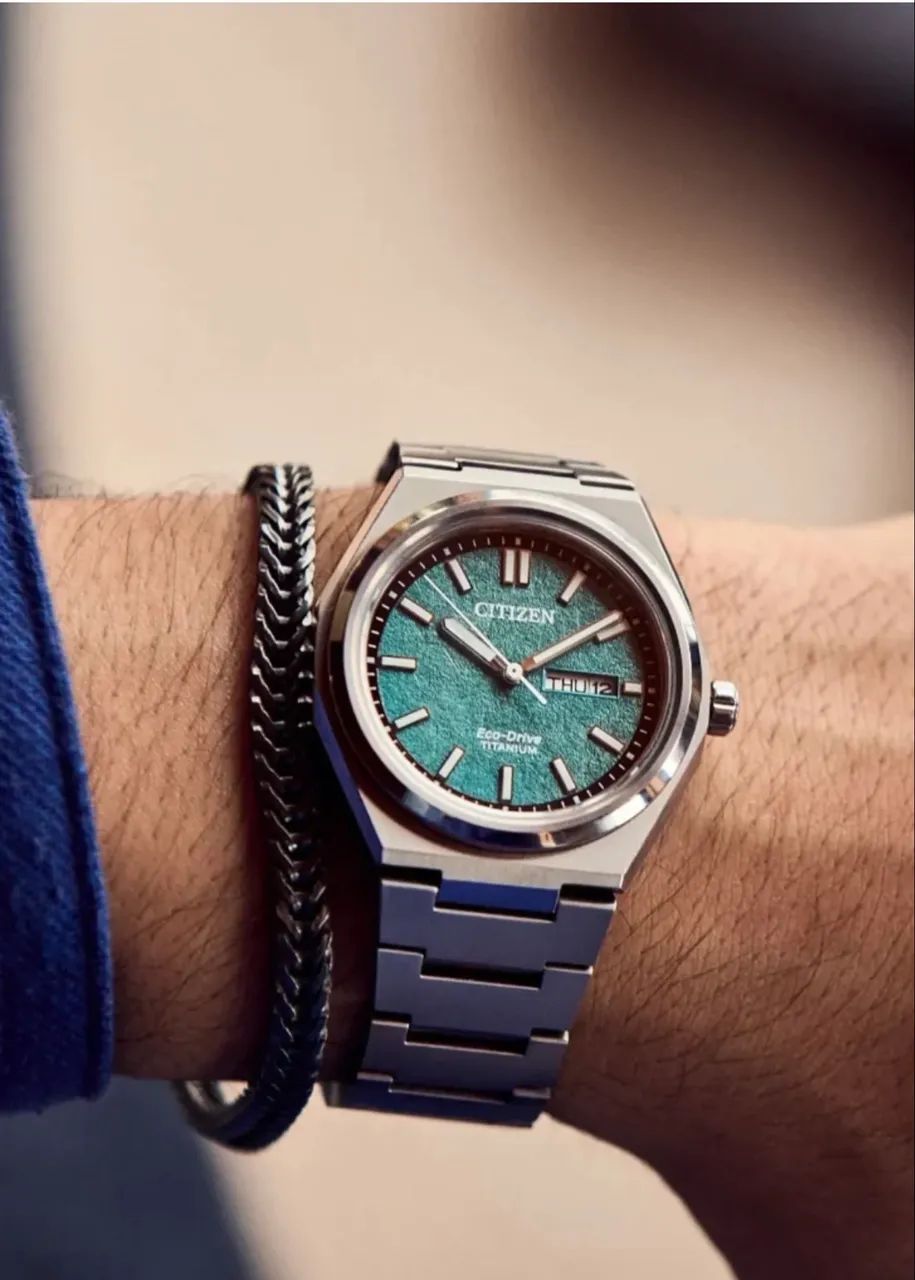 CITIZEN ? Zenshin Titanium verde AW0130-85X - Garantia