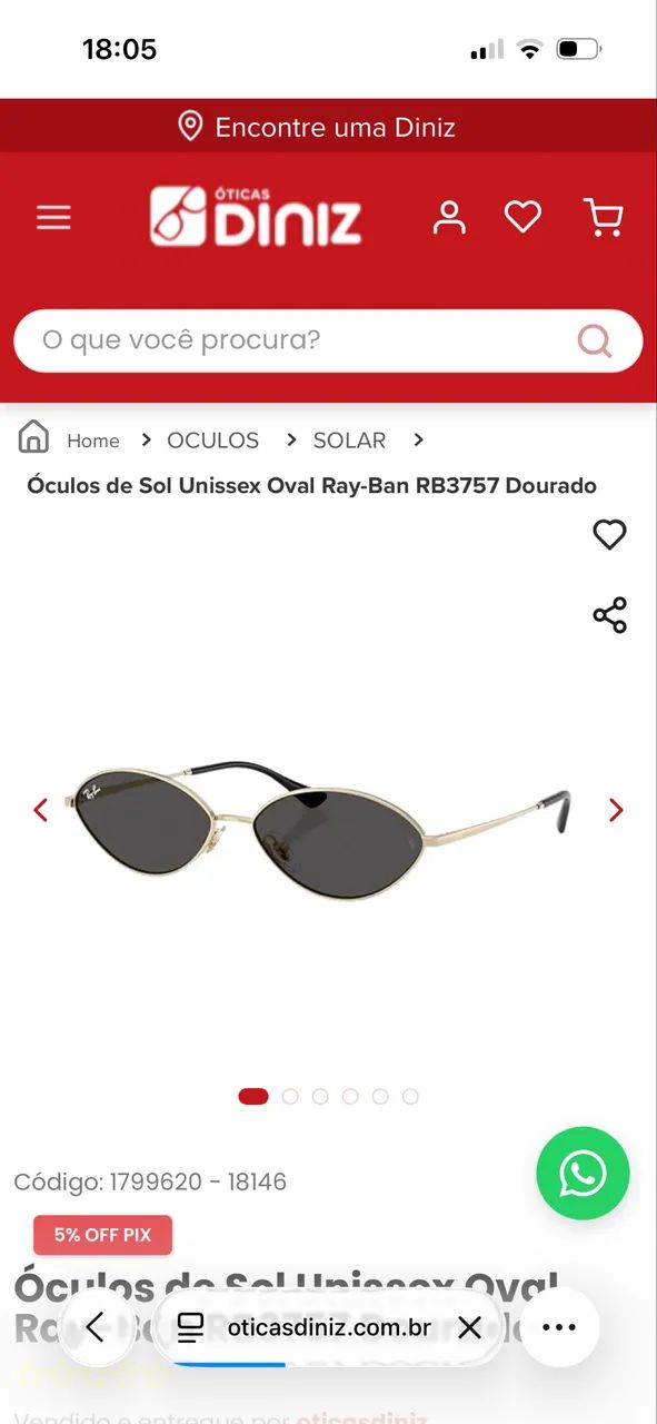 Óculos Ray Ban kai no based - Foto 2