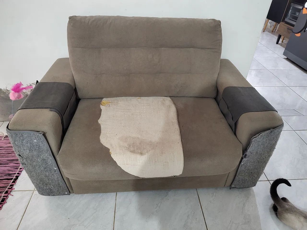 Sofá 2 lugares com 1 par de manta  - Foto 2