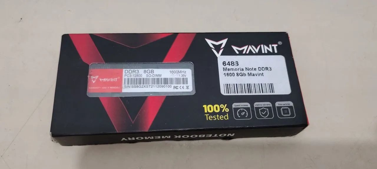 Memória 8 GB DDR3 notebook 