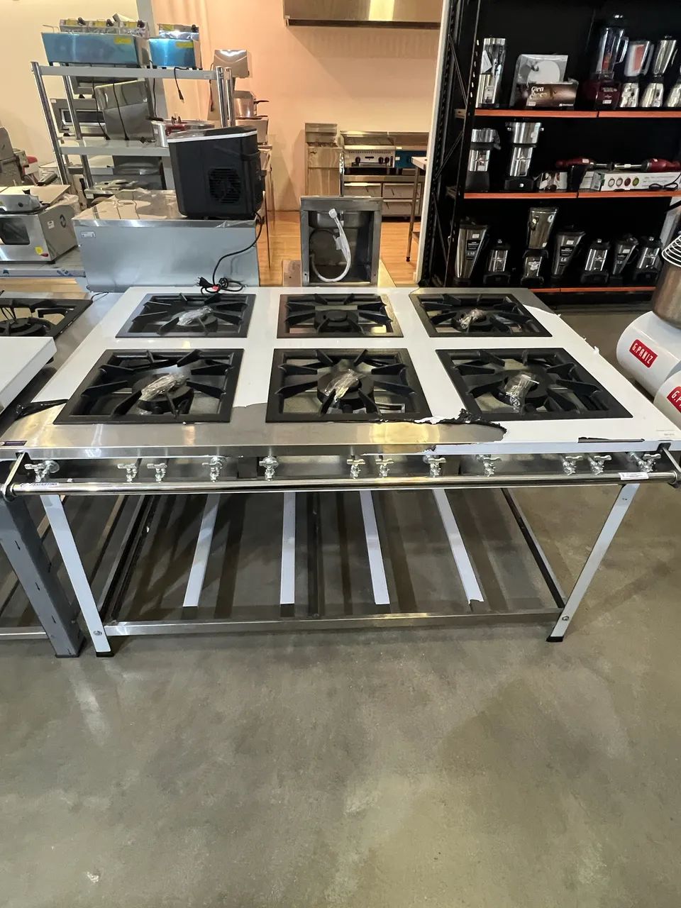 Fogão industrial 4 bocas 40x40 perfil 10 - pronta entrega 