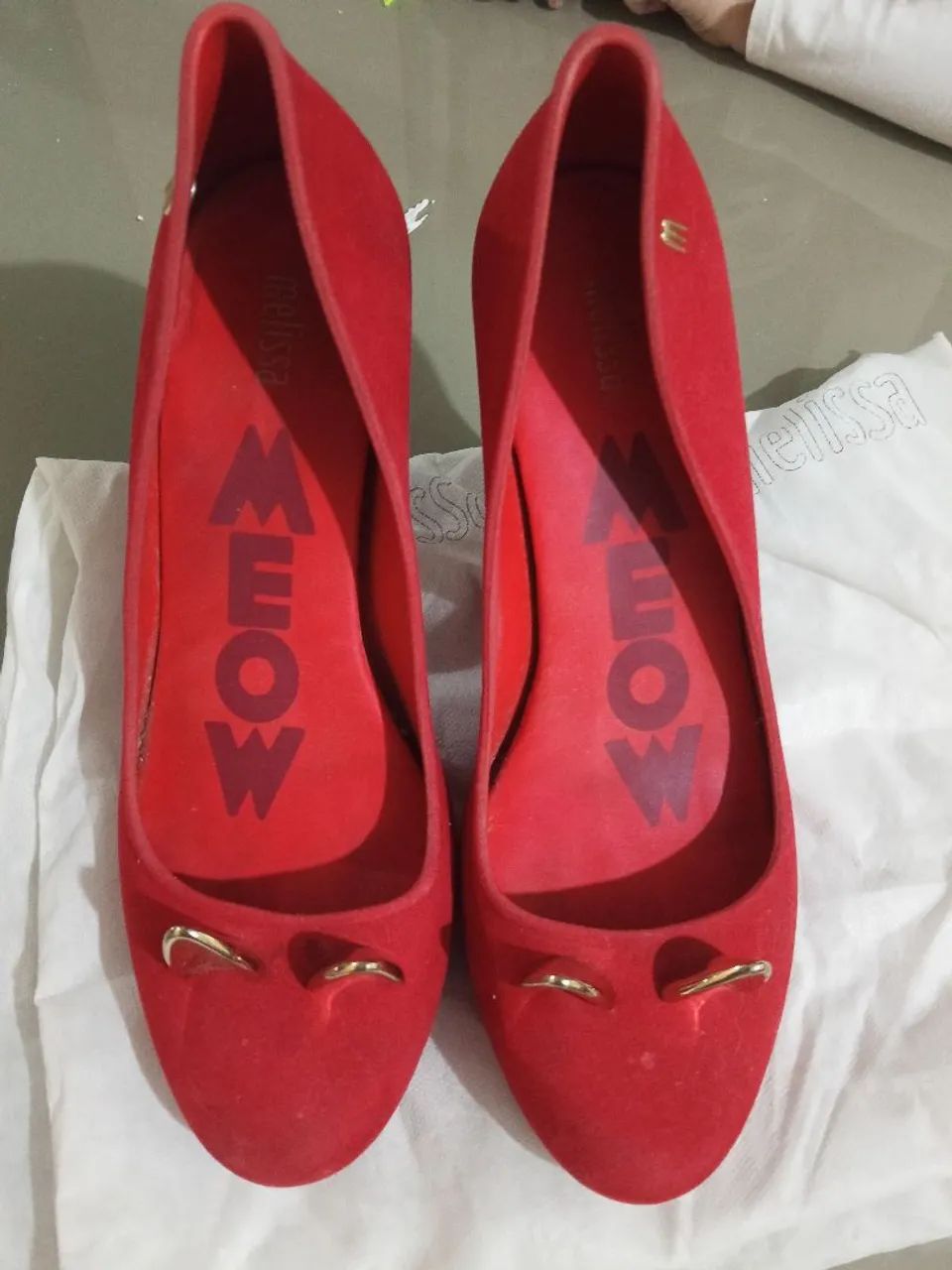 Salto vermelho Melissa meow
