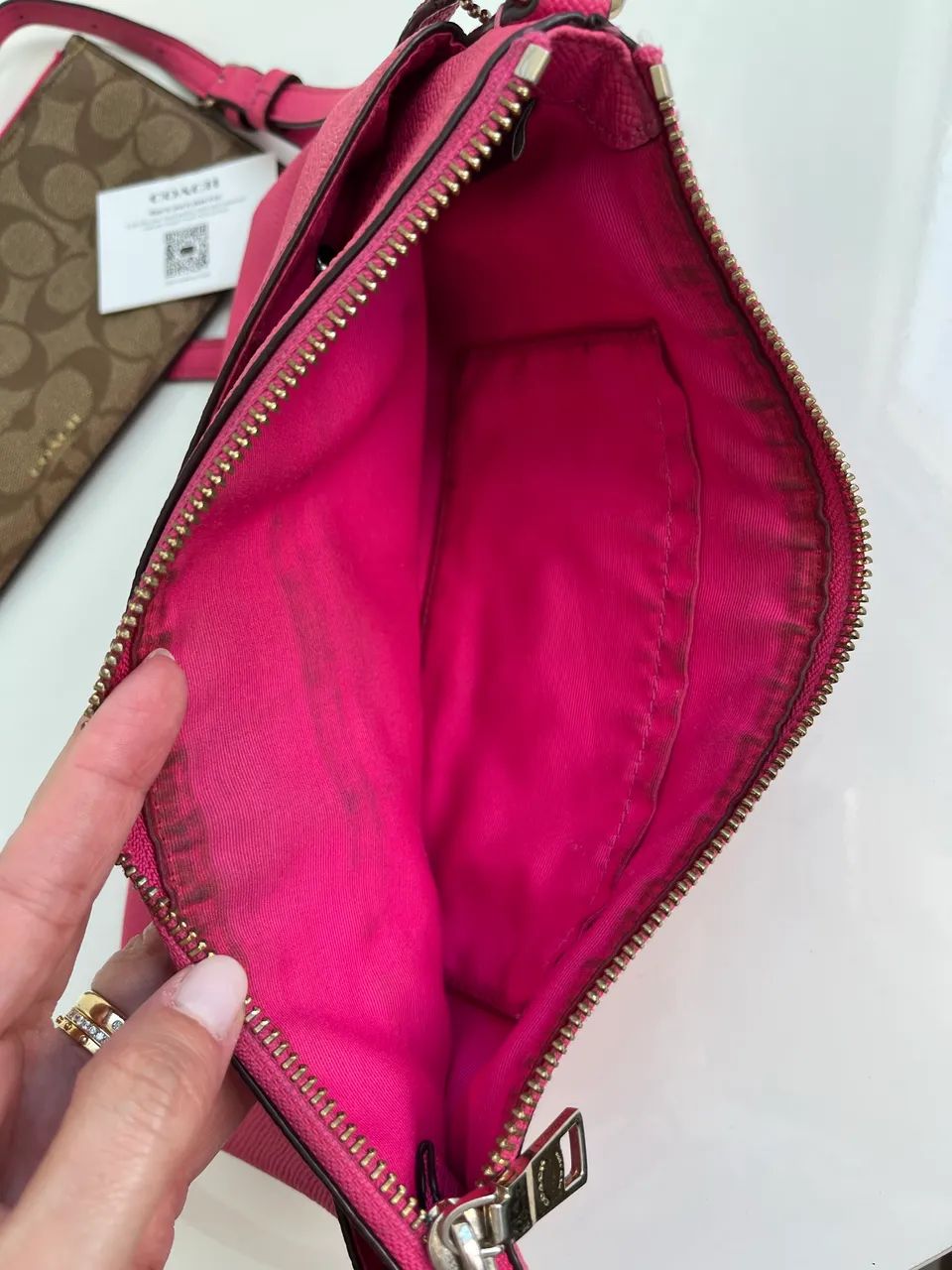 Bolsa coach Rosa com carteira - Foto 5