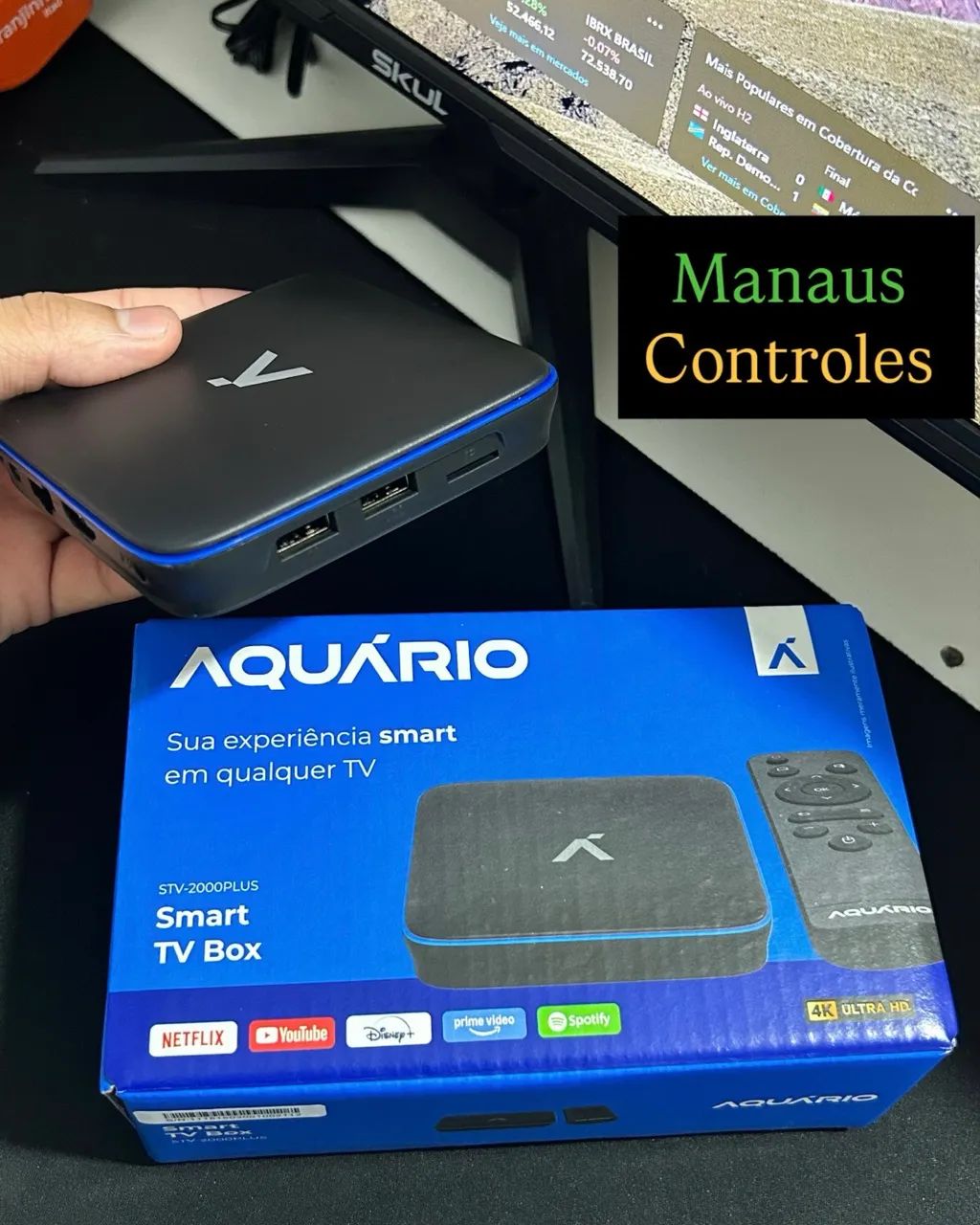 Tv box Aquário STV-2000 Plus 2.4GHz 16GB | 2GB 