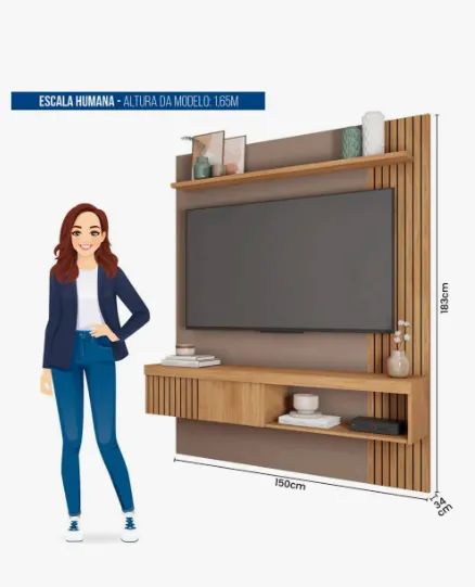  Painel NOVO NA CAIXA Para Tv Até 65 Polegadas Fendi/ Feijó 1.5  - Foto 4