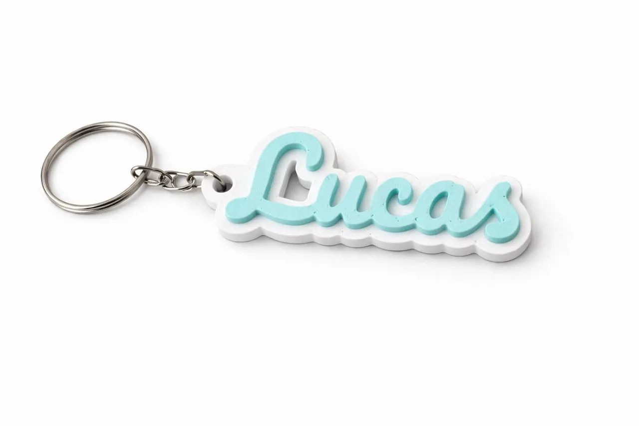 Chaveiro 3D nome personalizável