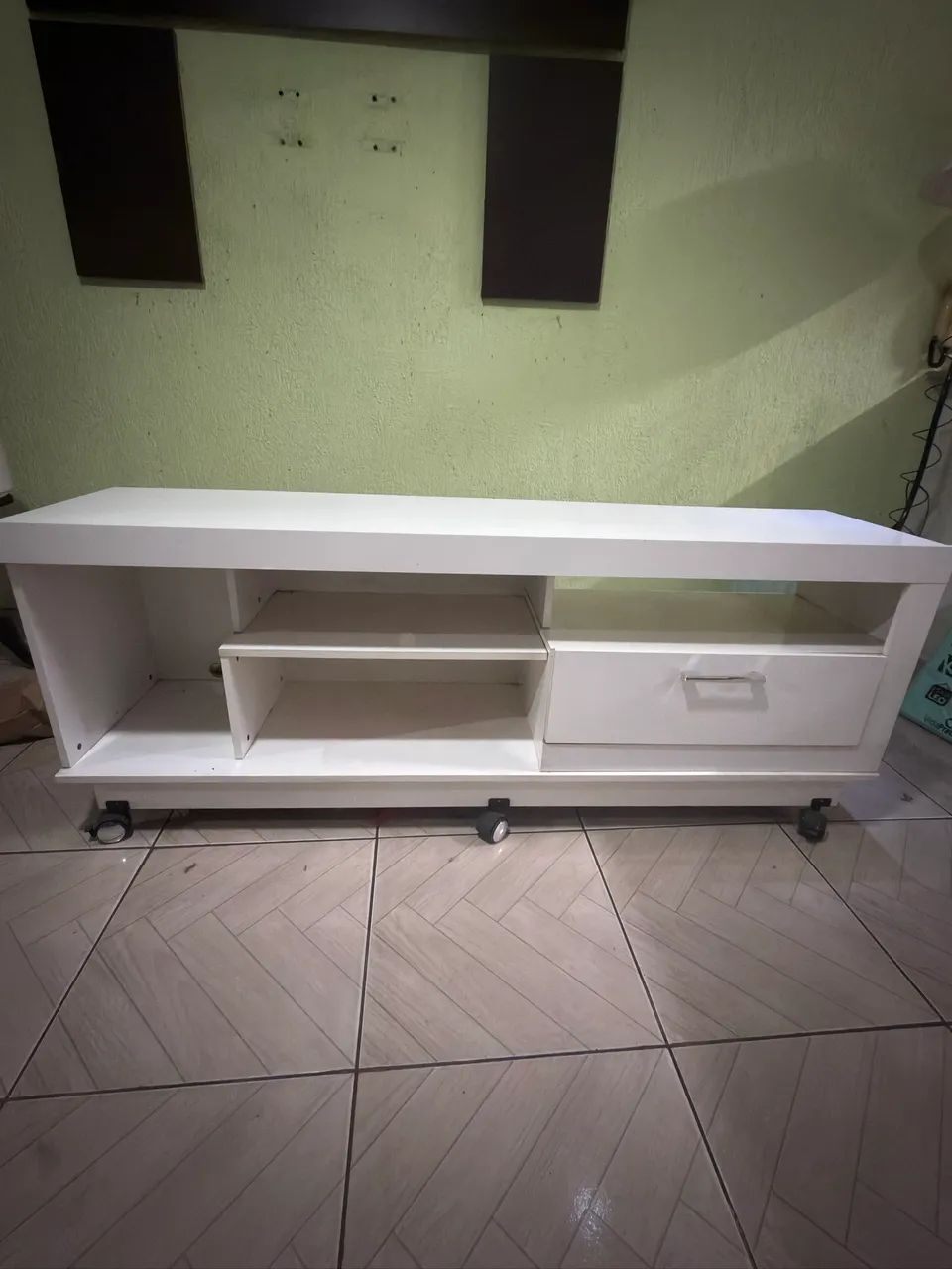 Rack branco em perfeito estado com 1.60m de comprimento! - Foto 2
