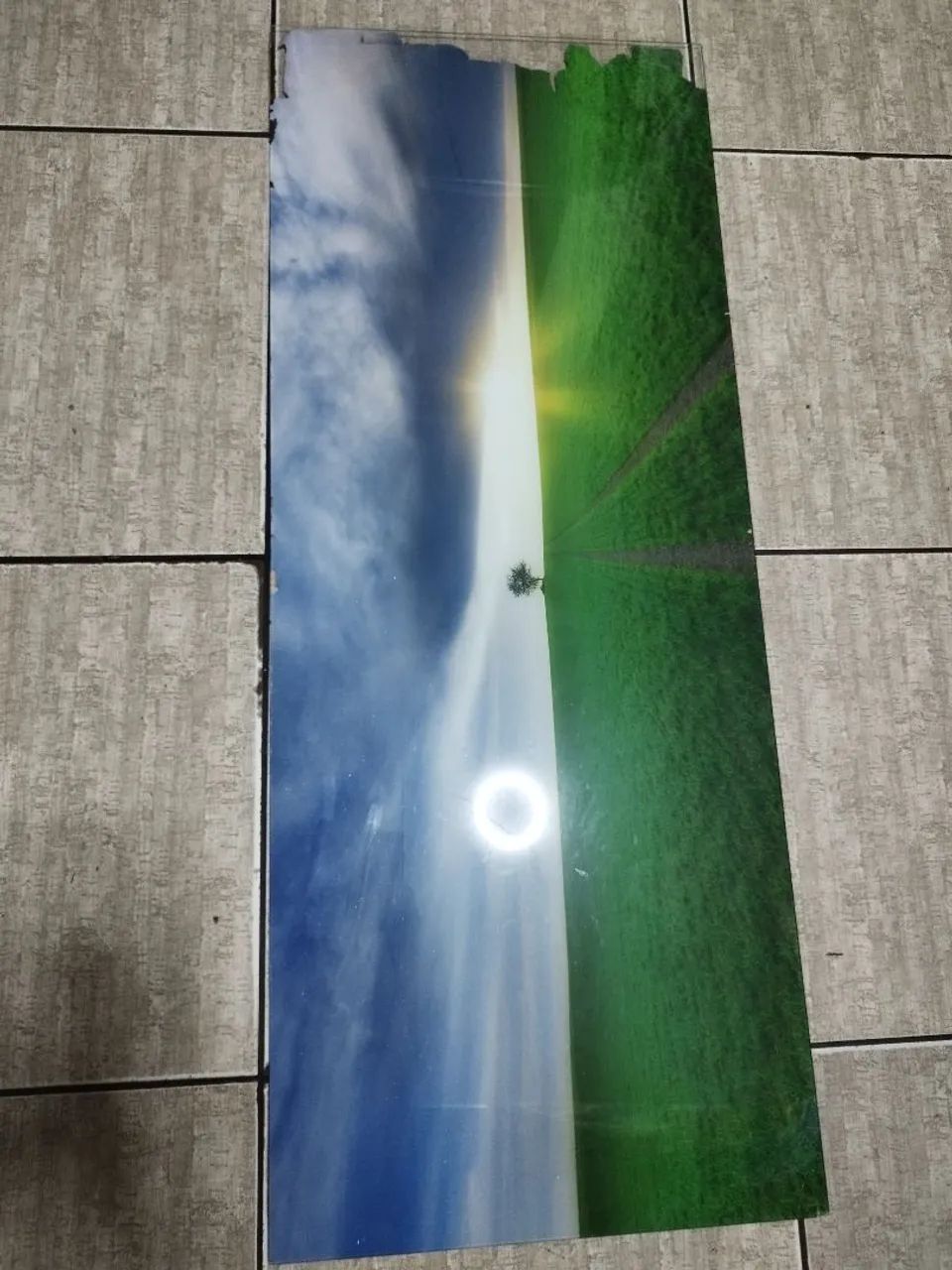  Vidro com paisagem  - Foto 2