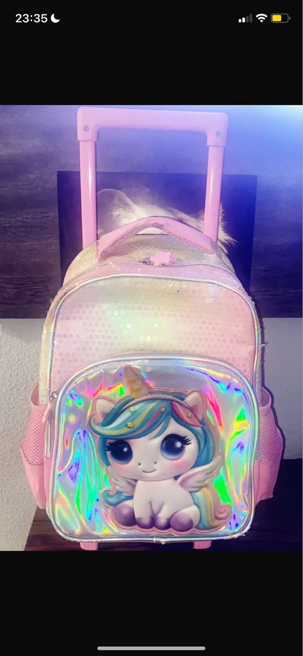 Mochila escola unicórnio menina  - Foto 3