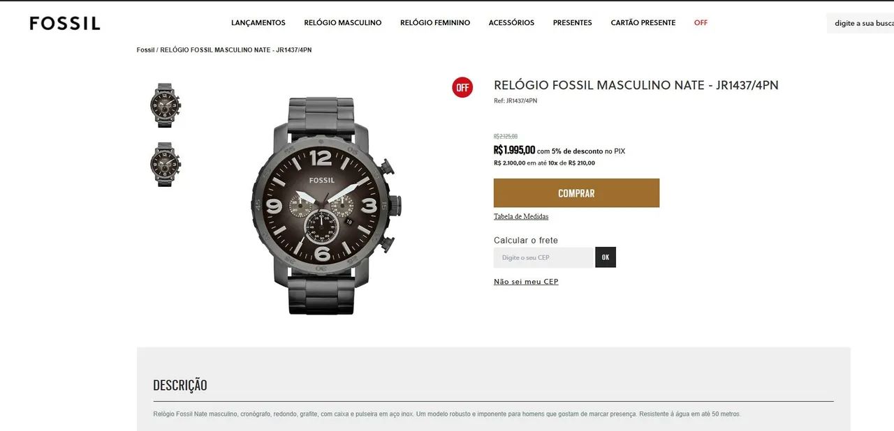 RELOGIO FOSSIL ORIGINAL  - Foto 2